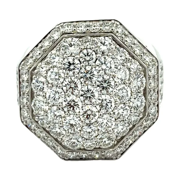 Octagon Pavé Diamond Ring