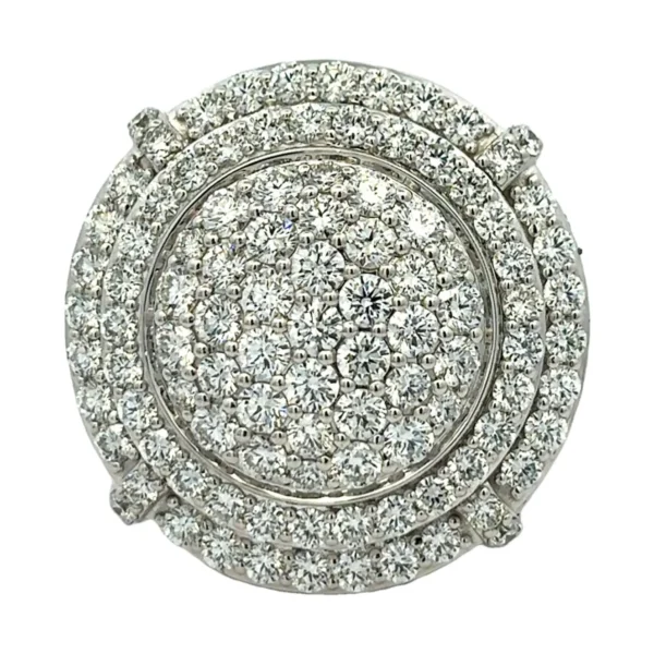 Round Diamond Cluster Ring