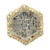 Hexagon Lab Diamond Ring