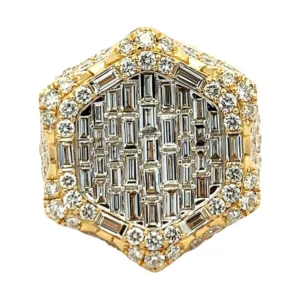 Hexagon Lab Diamond Ring