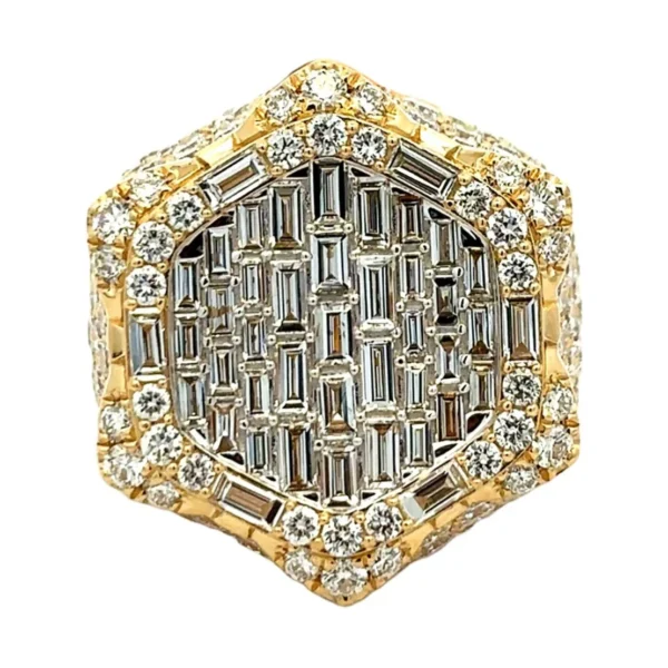 Hexagon Lab Diamond Ring