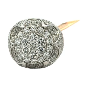 Cluster Diamond Dome Ring