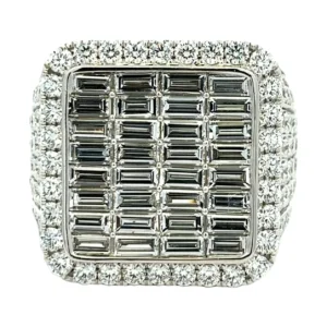 Baguette Diamond Cluster Ring