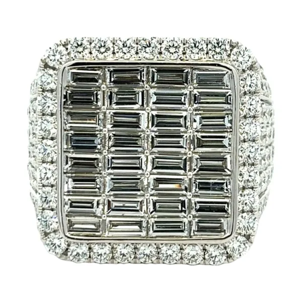 Baguette Diamond Cluster Ring