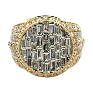 Baguette Diamond Cluster Ring