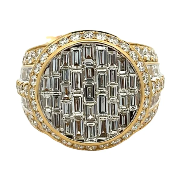 Baguette Diamond Cluster Ring