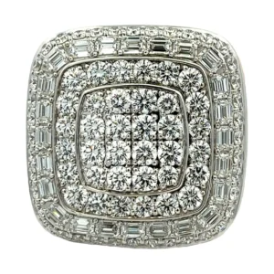 Cushion Diamond Cluster Ring