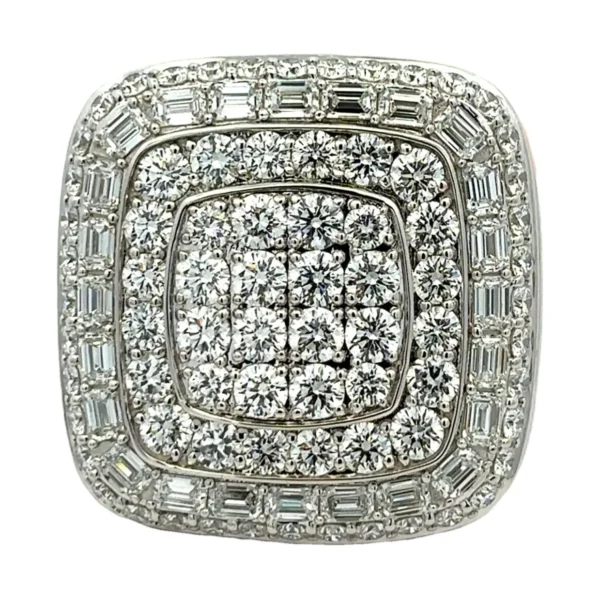 Cushion Diamond Cluster Ring