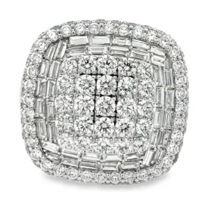 Cushion Cluster Diamond Ring
