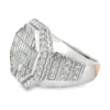 Baguette Diamond Octagon Ring