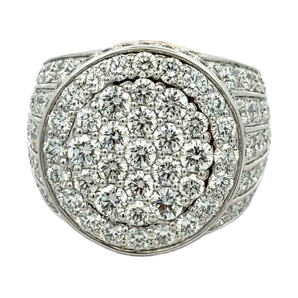 Pave Diamond Cluster Ring