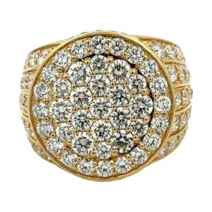 Round Pavé Cluster Ring