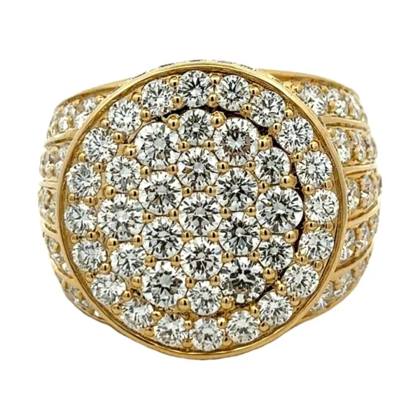 Round Pavé Cluster Ring