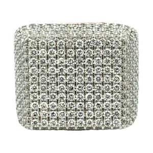 Pave Diamond Square Ring