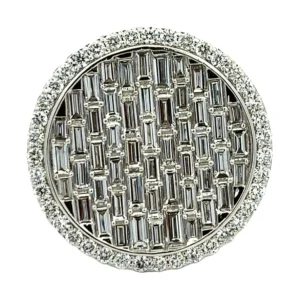 Baguette Diamond Disc Ring