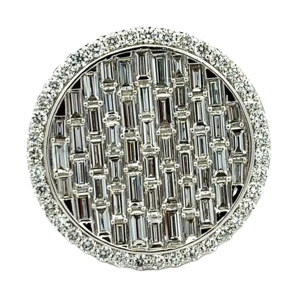 Baguette Diamond Disc Ring