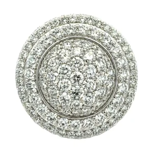 Round Pave Diamond Ring