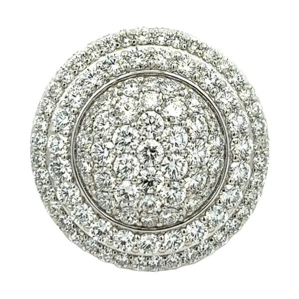Round Pave Diamond Ring