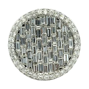 Baguette Diamond Cluster Ring