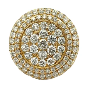 Round Cluster Pavé Ring