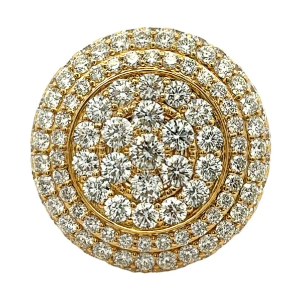 Round Cluster Pavé Ring