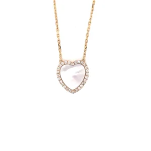 Mother Of Pearl Heart Necklace