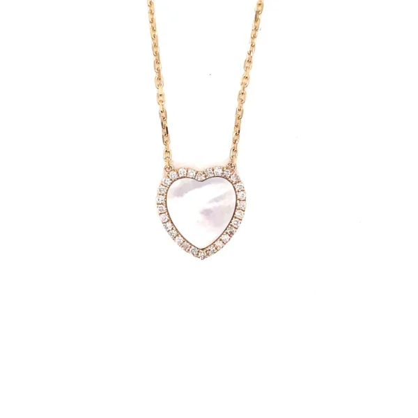 Mother Of Pearl Heart Necklace