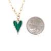 Heart Malachite Pendant Necklace