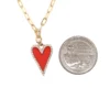 Enamel Heart Pendant Necklace