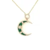 Crescent Moon Diamond Necklace