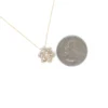 Floral Diamond Pendant Necklace
