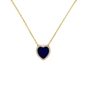 Enamel Heart Pendant Necklace