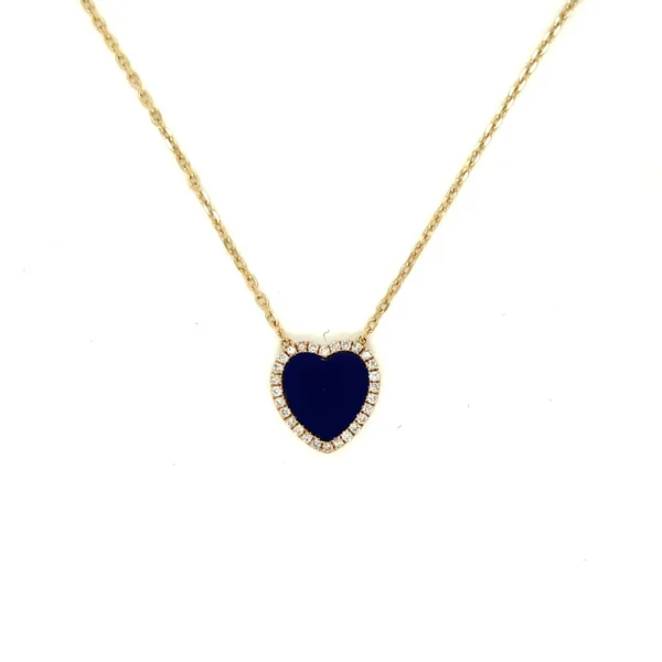 Enamel Heart Pendant Necklace