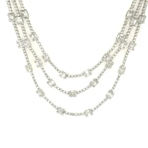 Tiered Diamond Statement Necklace