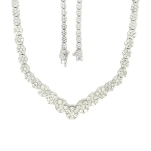 Diamond Cluster V Necklace