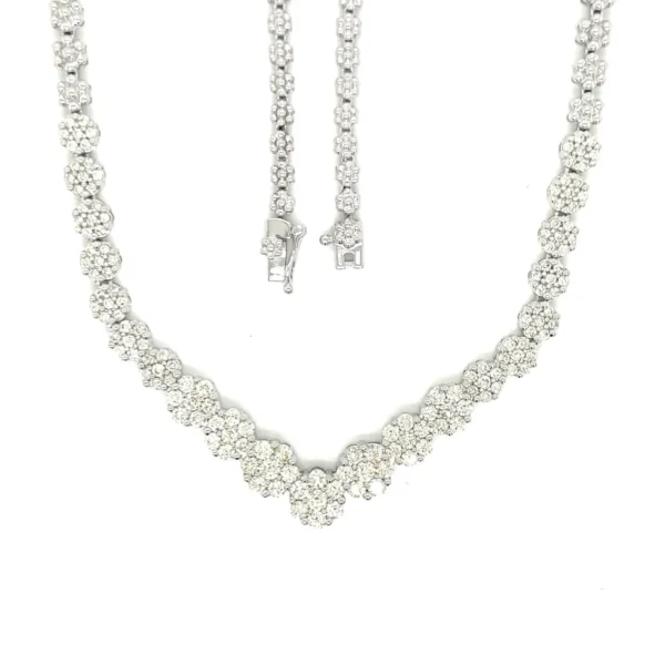 Diamond Cluster V Necklace