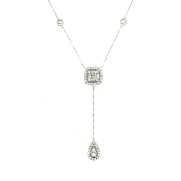 Diamond Y Drop Necklace