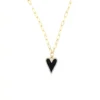 Enamel Heart Pendant Necklace