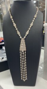 Diamond Tassel Statement Necklace