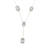 Geometric Diamond Y Necklace