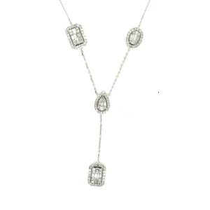 Geometric Diamond Y Necklace