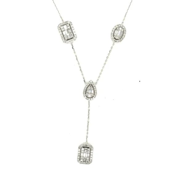 Geometric Diamond Y Necklace
