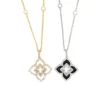 Enamel Diamond Motif Necklace