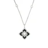 Enamel Diamond Motif Necklace