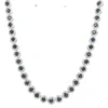 Sapphire Halo Statement Necklace