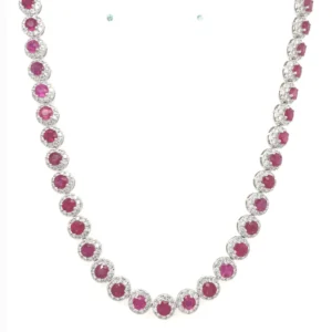 Ruby Diamond Statement Necklace