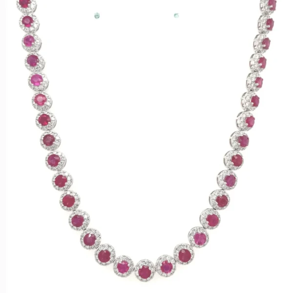 Ruby Diamond Statement Necklace