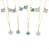 Pink Enamel Flower Necklace