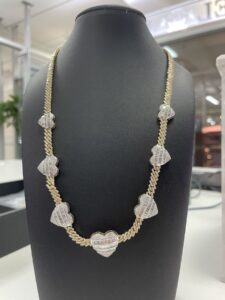 Heart Diamond Link Necklace