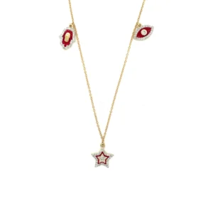 Enamel Charm Charm Necklace